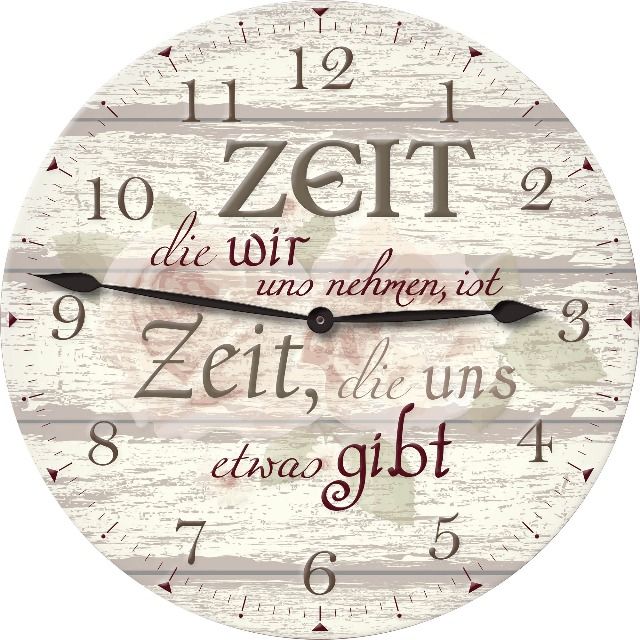 Wanduhr mit Spruch impuls kalender zitate sprüche lebensweisheiten